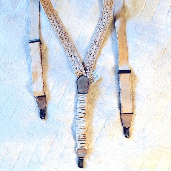 RARE!! Free People. Crochet Suspenders - Picture 3 of 6